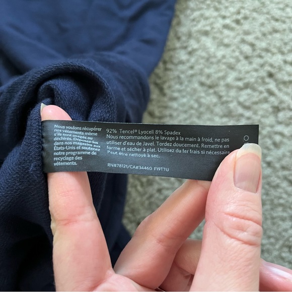 Eileen Fisher tencel terry midnight bateau nk top blue women’s X-Large NWT - Picture 6 of 8